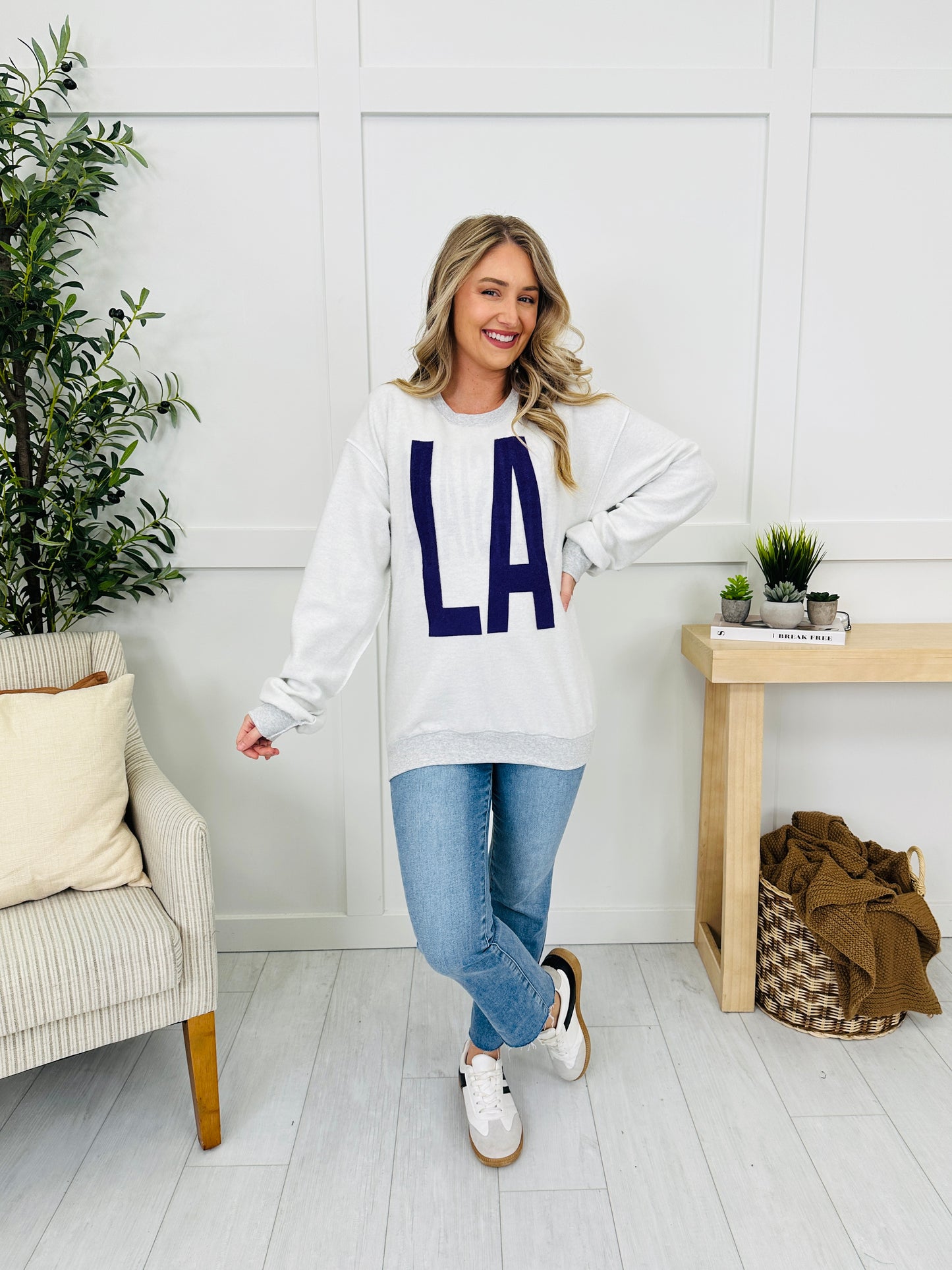 Louisiana Reversible LA Graphic Crewneck Sweatshirt