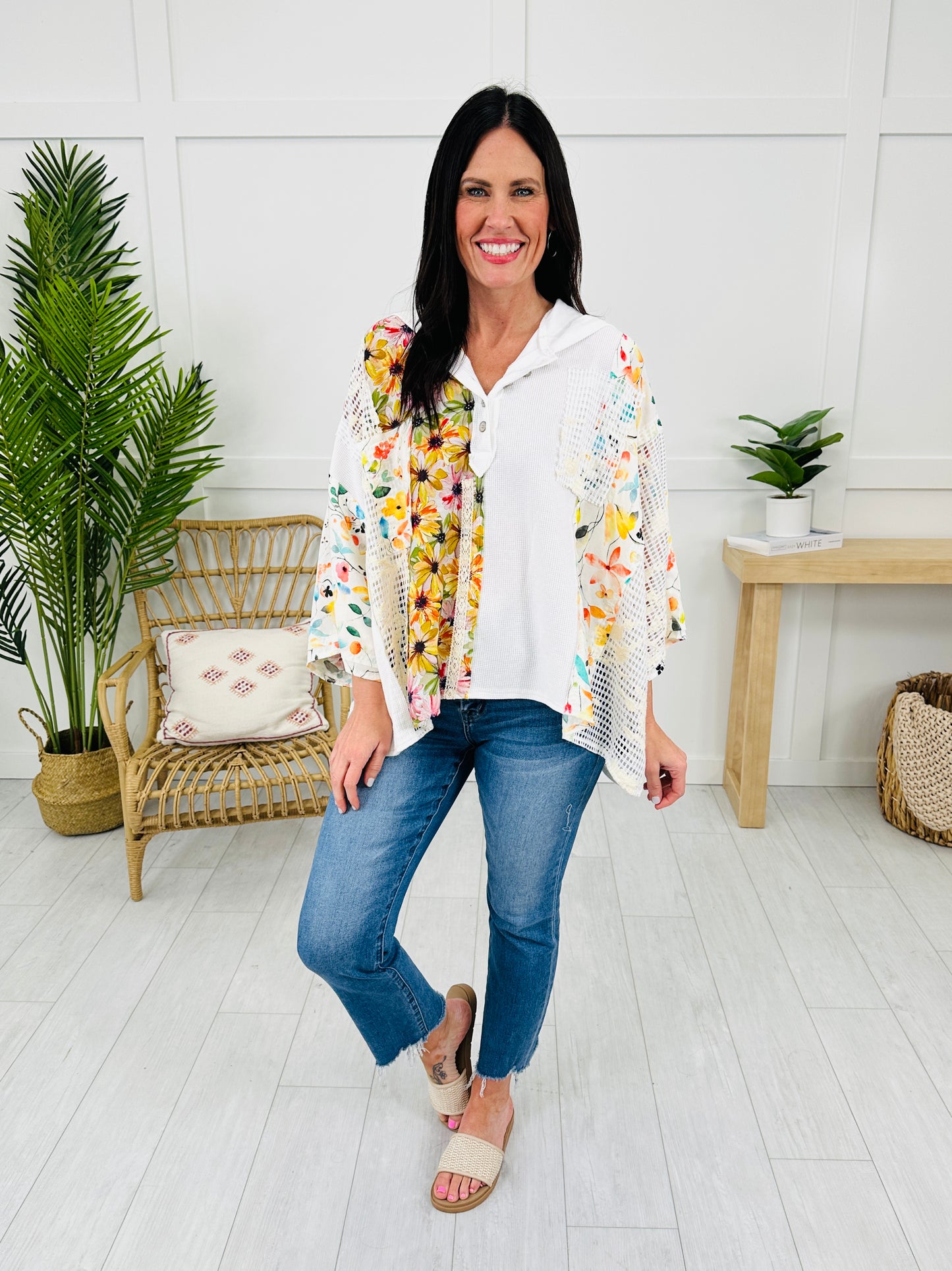 Serene Blossom Top In Ivory