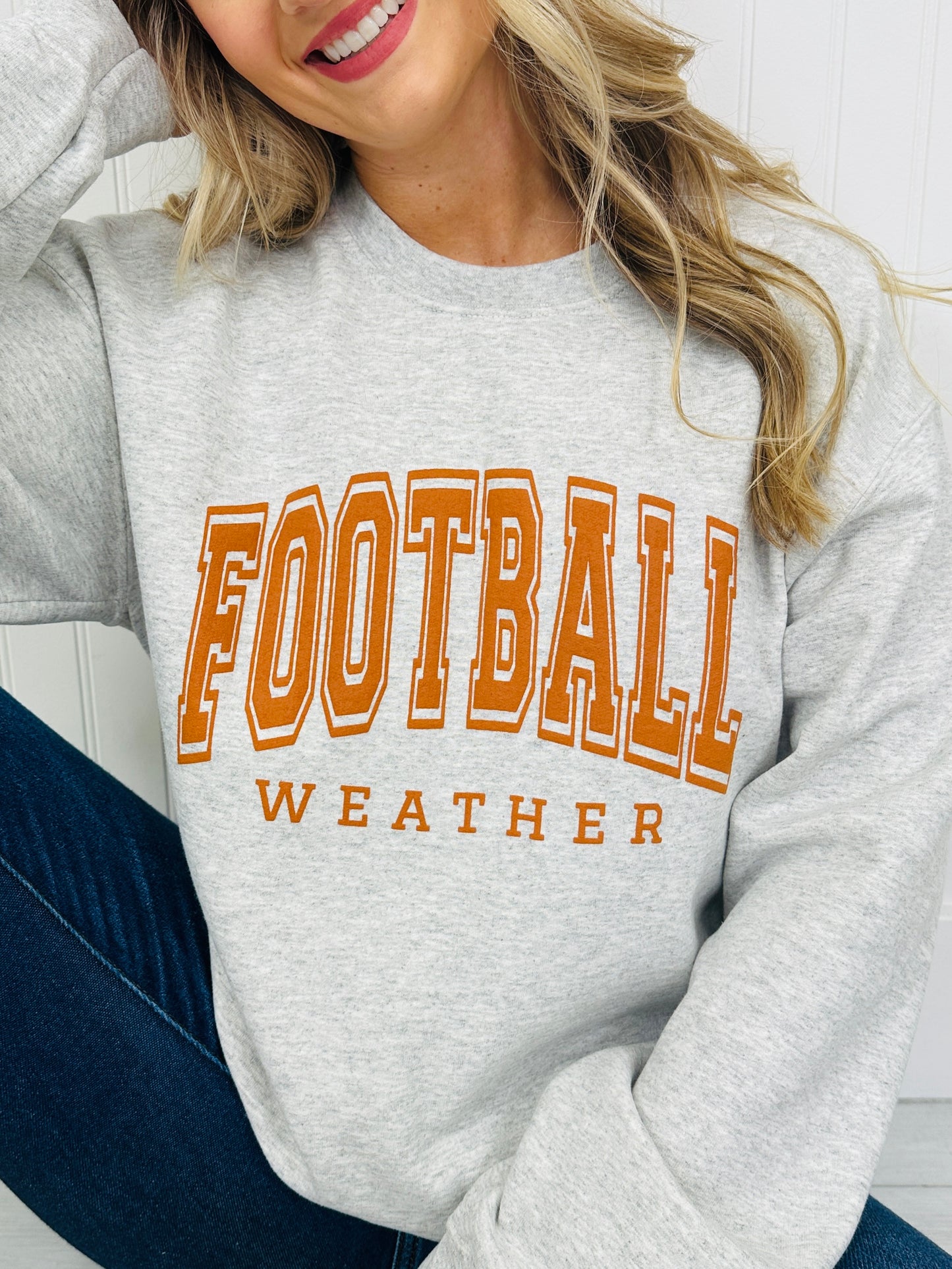 Football Weather Graphic Crewneck Sweatshirt