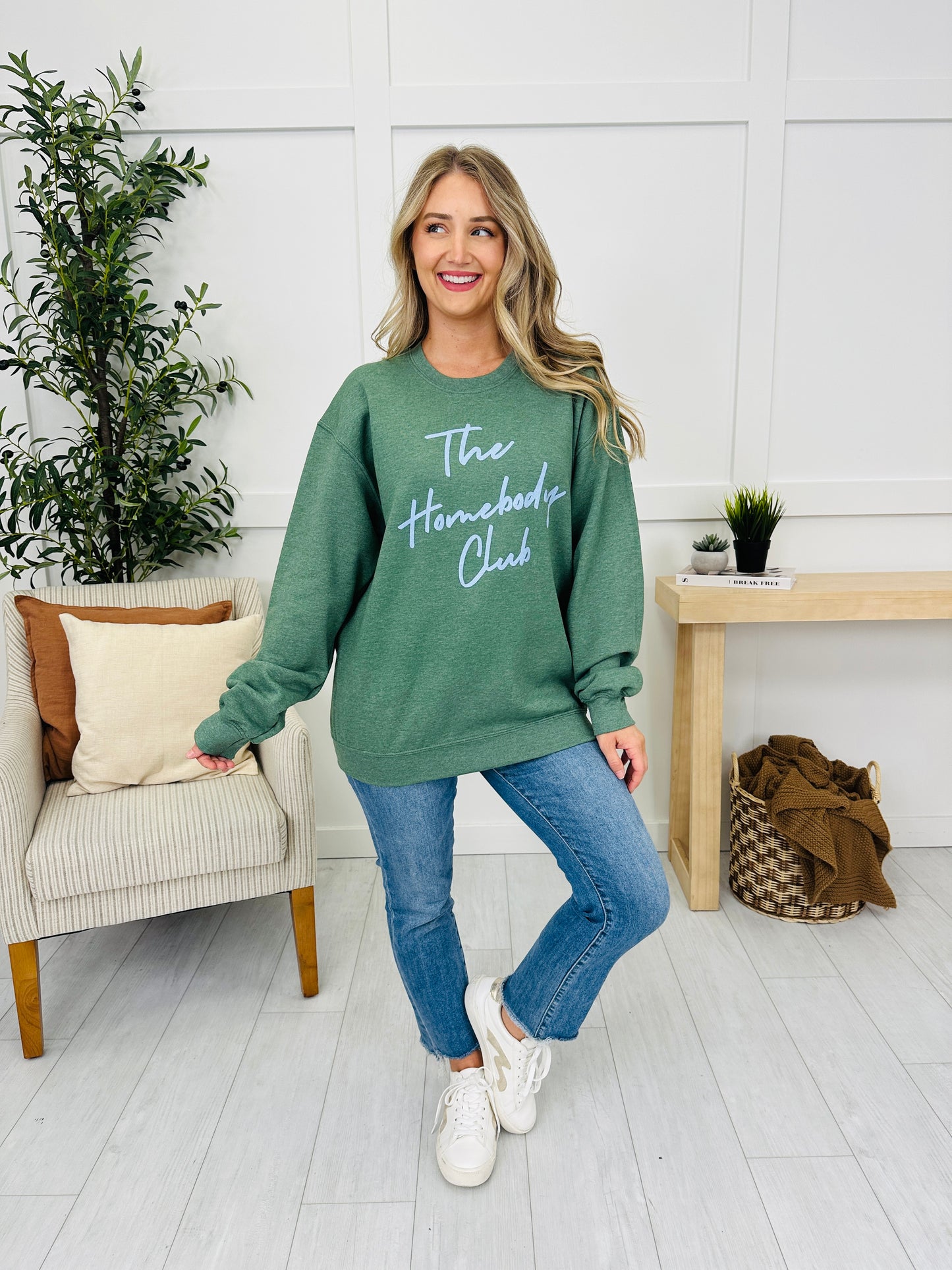 The Homebody Club Graphic Crewneck Sweatshirt--Multiple Colors!