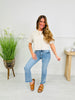 Signature Stripe Top In Taupe