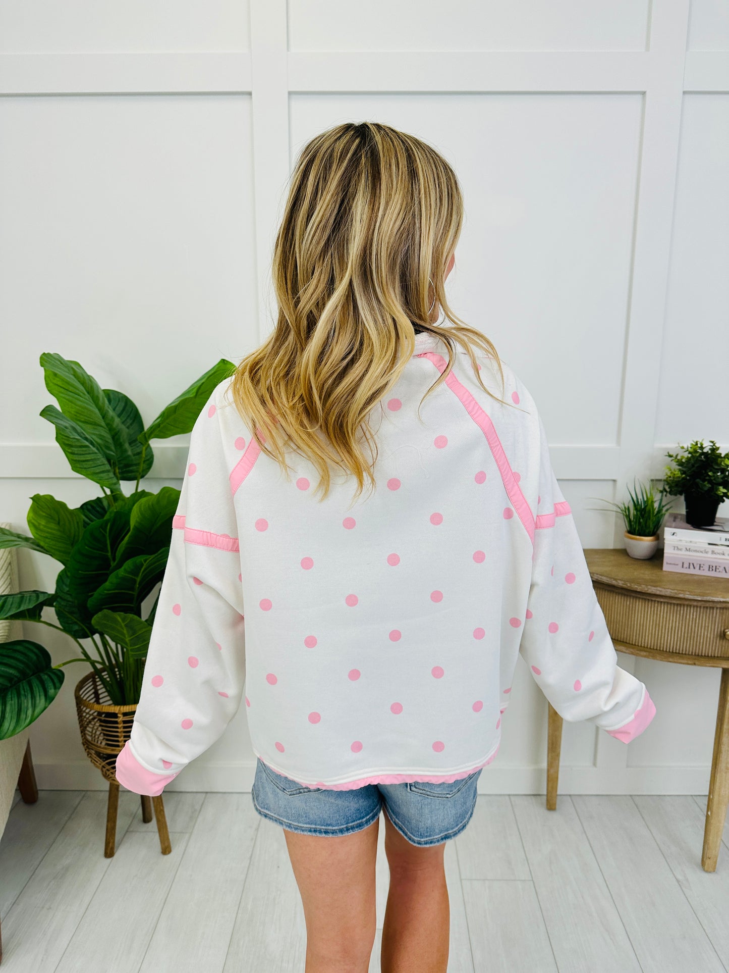 Polka Party Pullover In Pink
