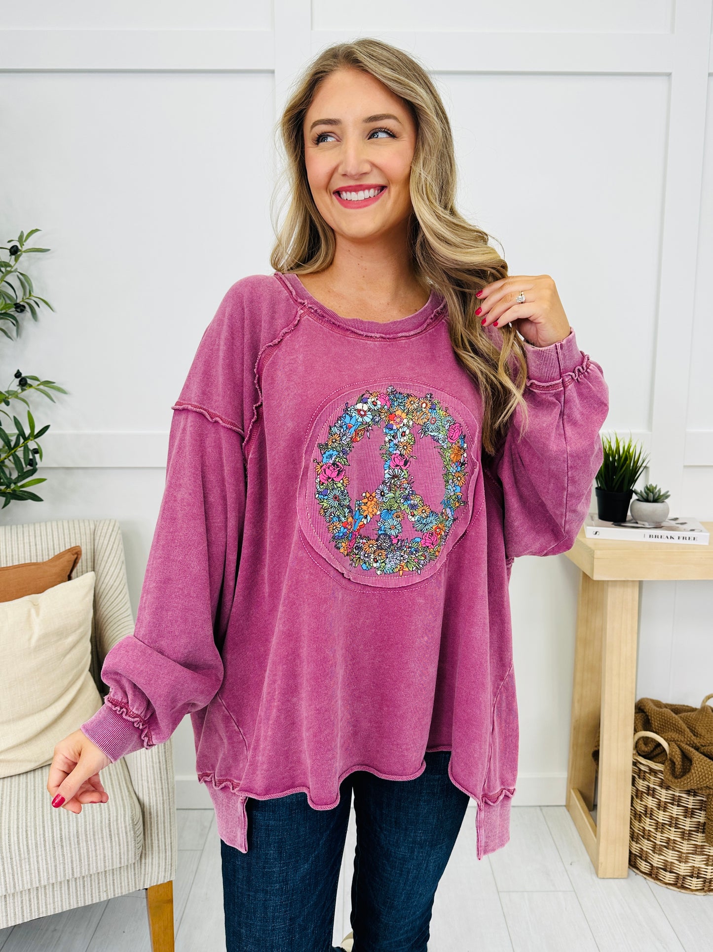 Peaceful Petals Pullover- Multiple Colors!