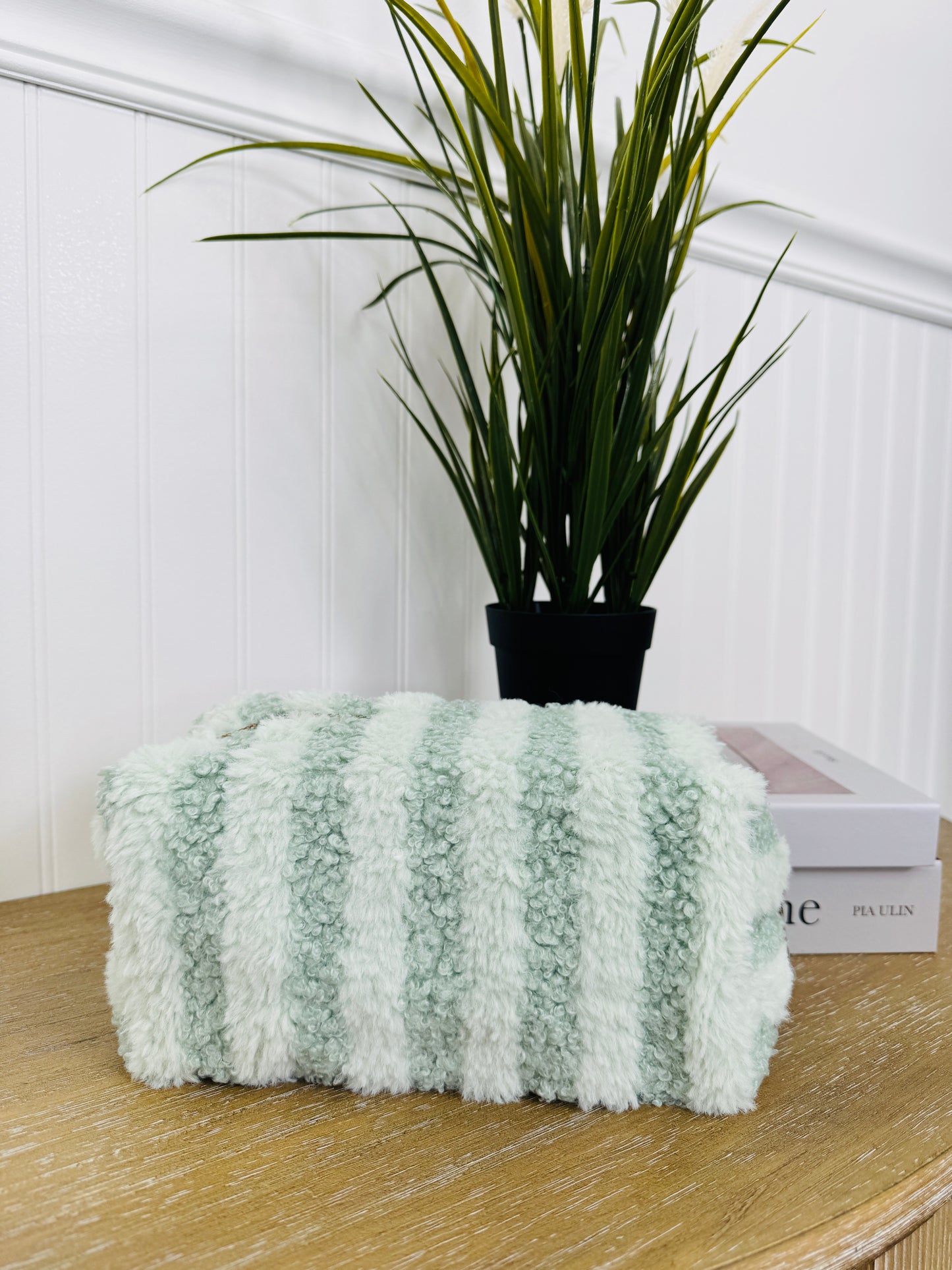 Snuggle Stripe Sherpa Pouch- Multiple Colors!