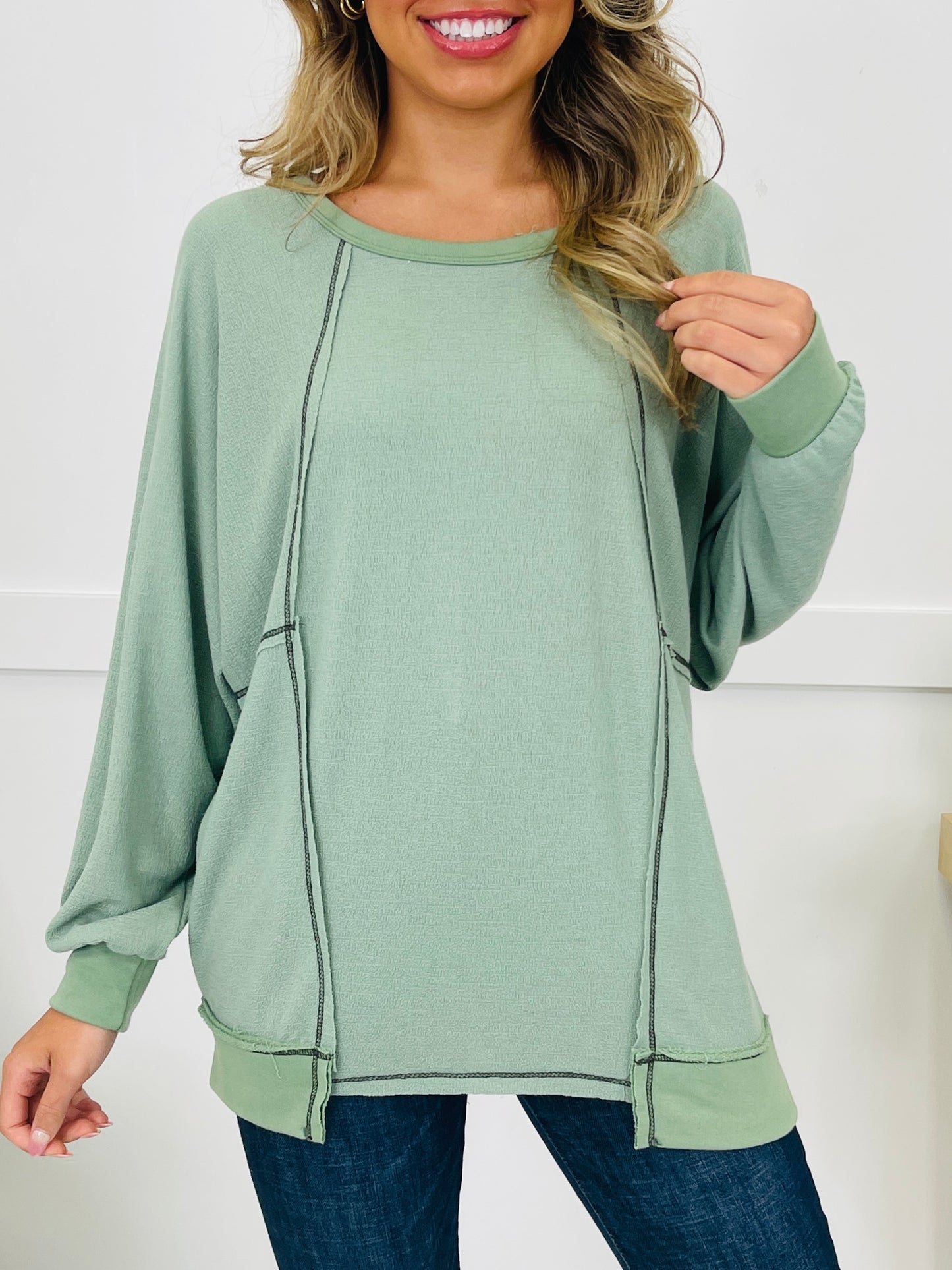 Lounge Instinct Pullover in Sage