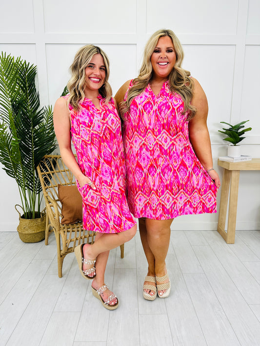 Palms And Plans Dress in Key West Print