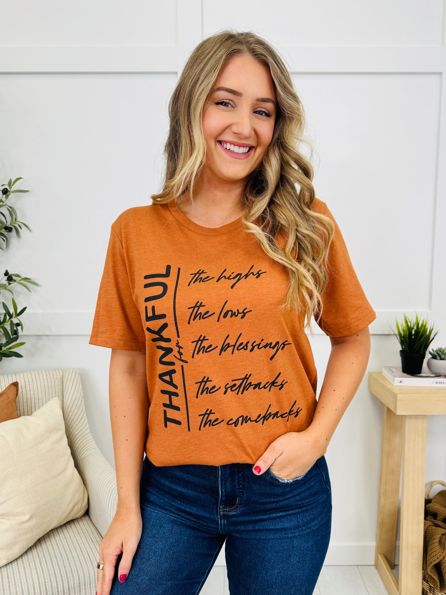 Thankful For Graphic Tee - Multiple Colors!