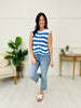 Harbor Stripe Vest In Blue