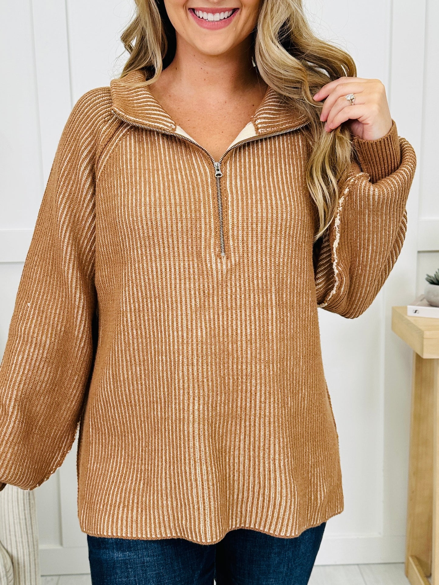 Zipped For Keeps Sweater- Multiple Colors!