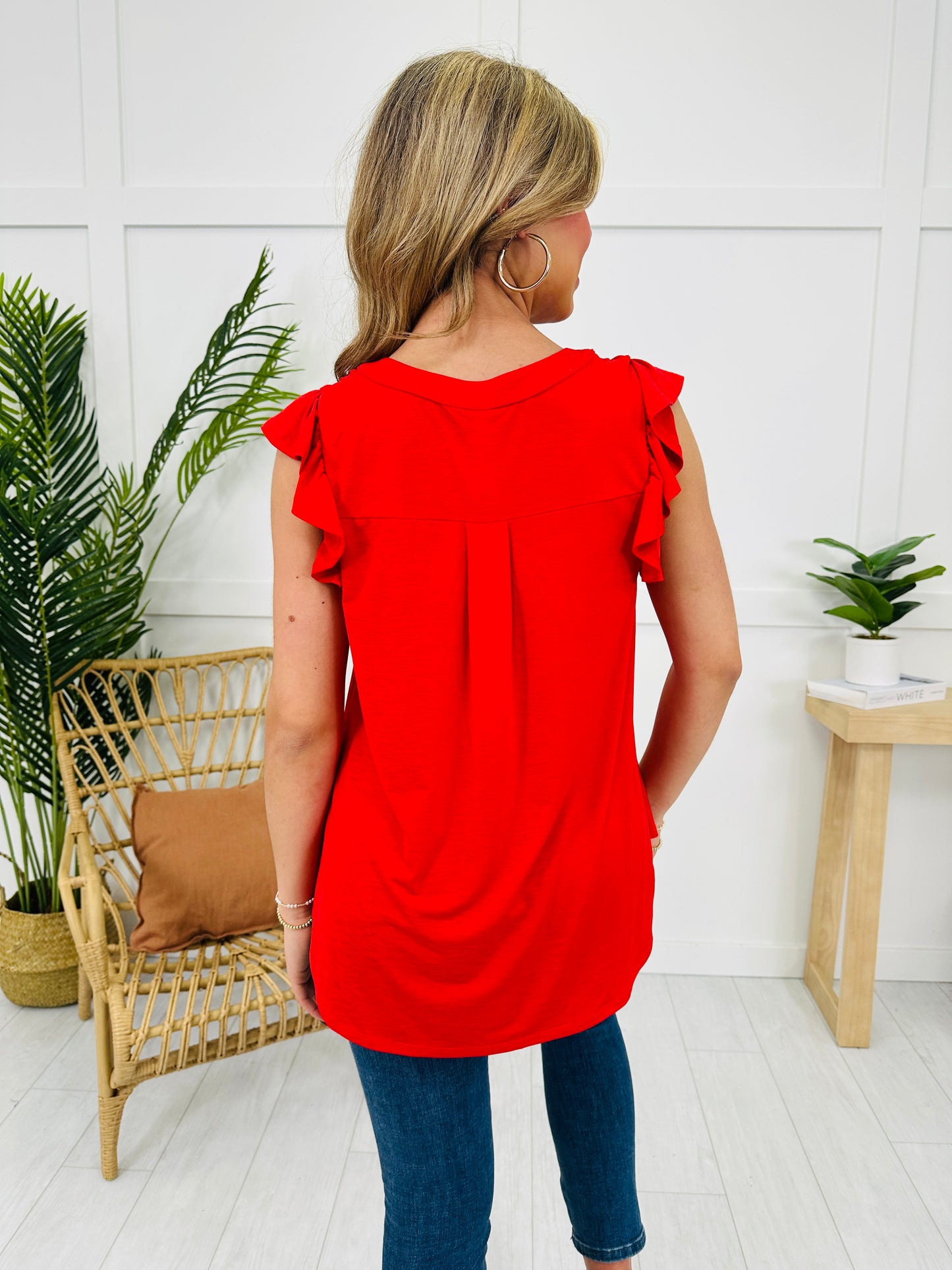 Ruffle Effect Top- Multiple Colors!