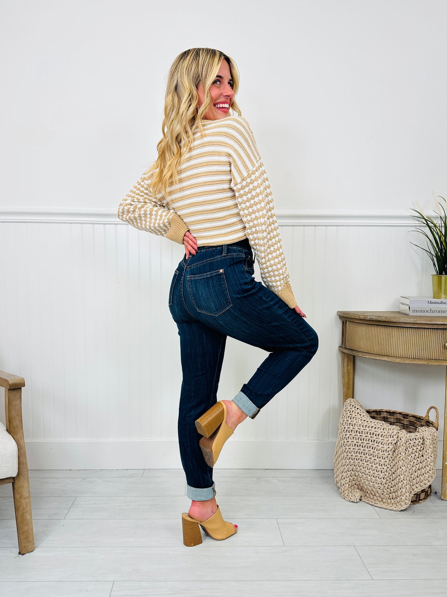 Judy Blue REG/CURVY Pulling Me Back Double Cuff Slim Fit Jeans