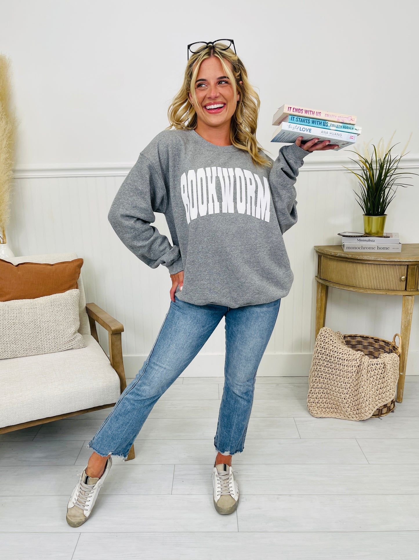 Bookworm Graphic Sweatshirt- Multiple Colors!