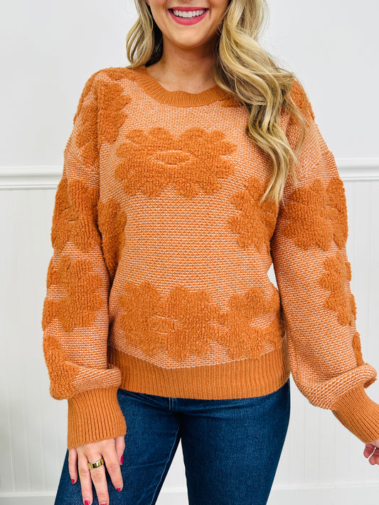 Gathered Petals Sweater