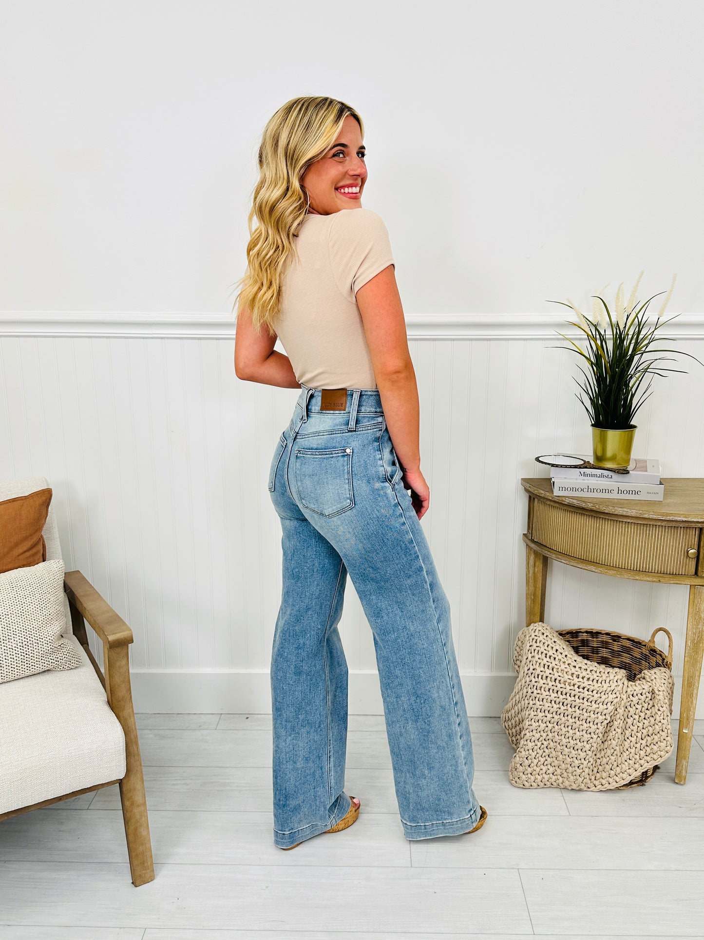 Judy Blue Double Trouble Wide Leg Jeans