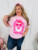 Merry Christmas Checkered Bubblegum Graphic Tee
