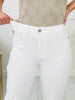 Judy Blue Perfect Match White Double Cuff Boyfriend Jeans in Reg/Curvy