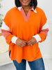 Signature Contrast Pullover in Rust