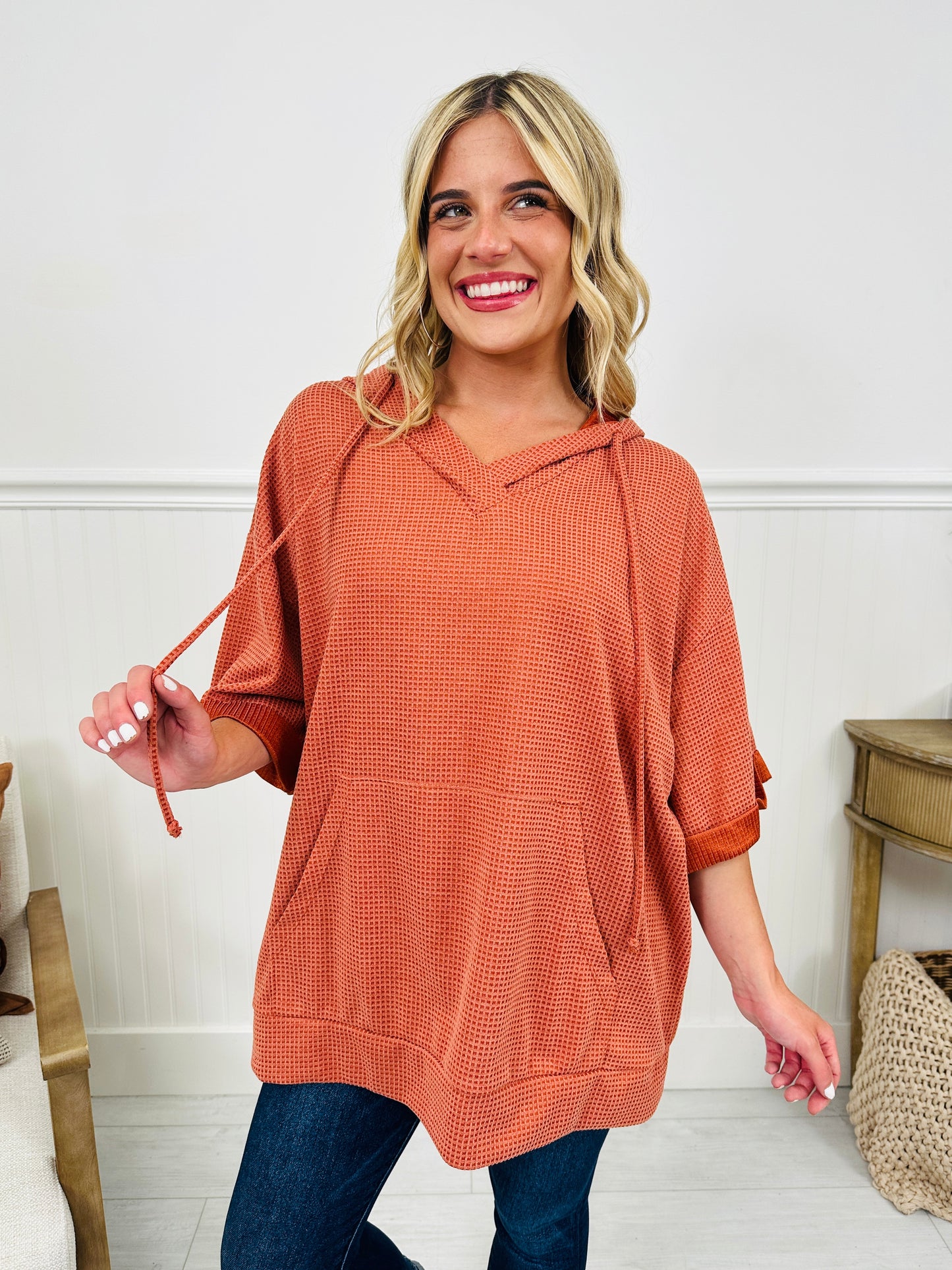 Hello Fall Hooded Top- Multiple Colors!