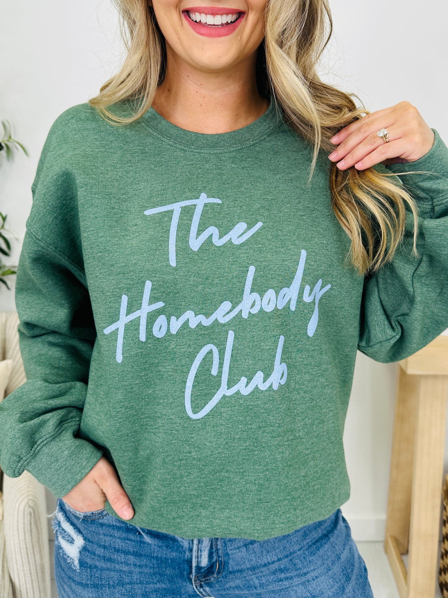 The Homebody Club Graphic Crewneck Sweatshirt--Multiple Colors!