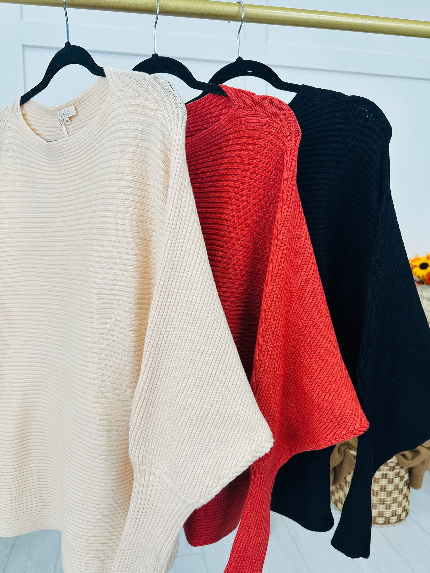 One Side Story Sweater- Multiple Colors!