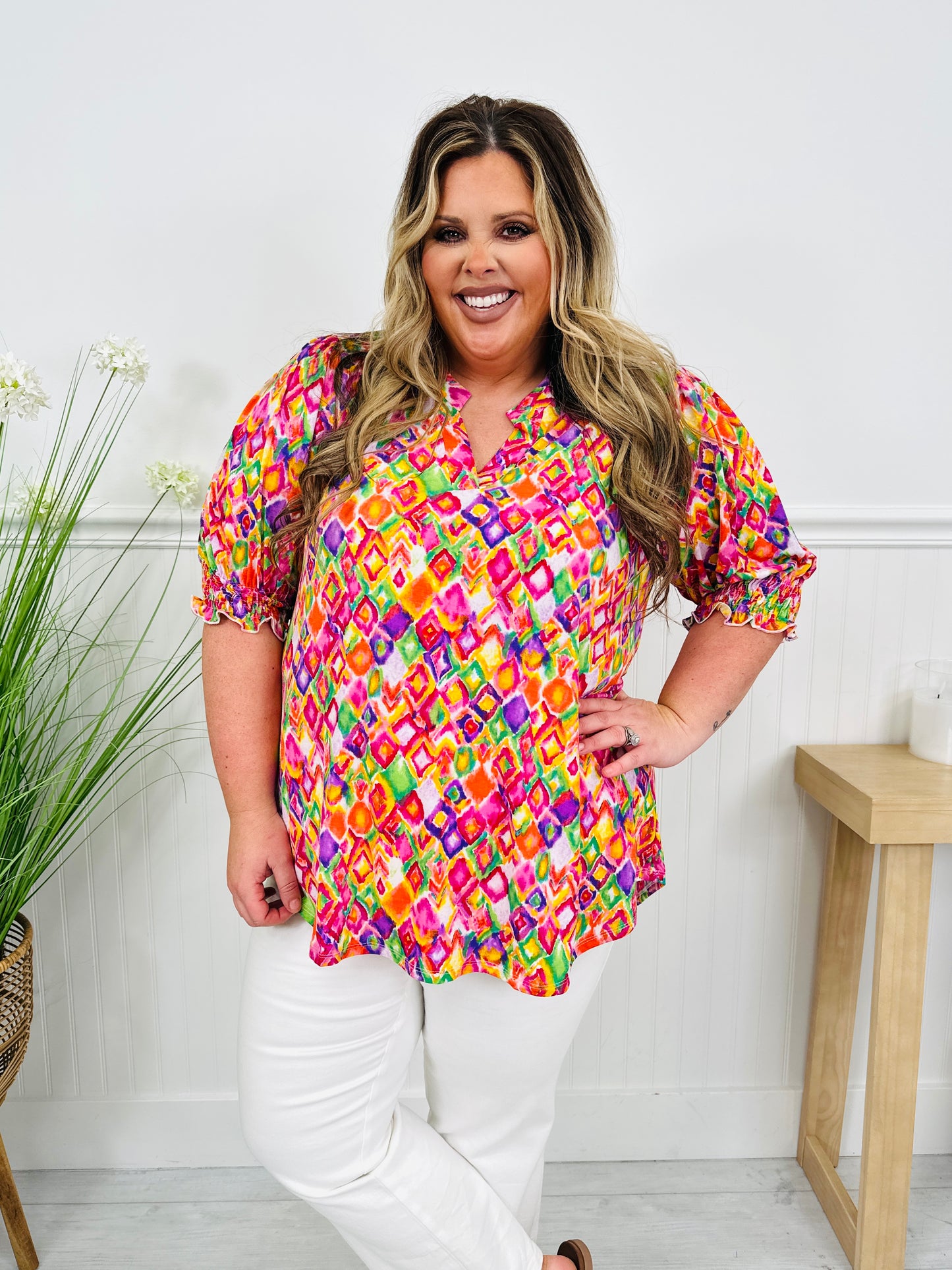 Step Into Spring Top in Charleston Print