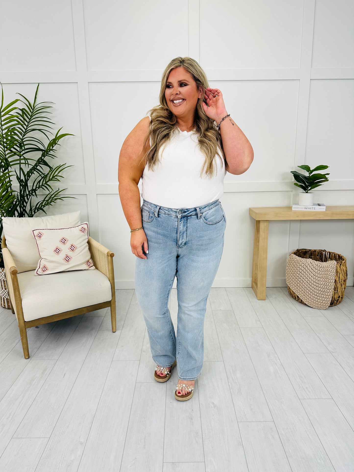 Judy Blue Three Pointer Tummy Control Bootcut Jeans in Three Inseams