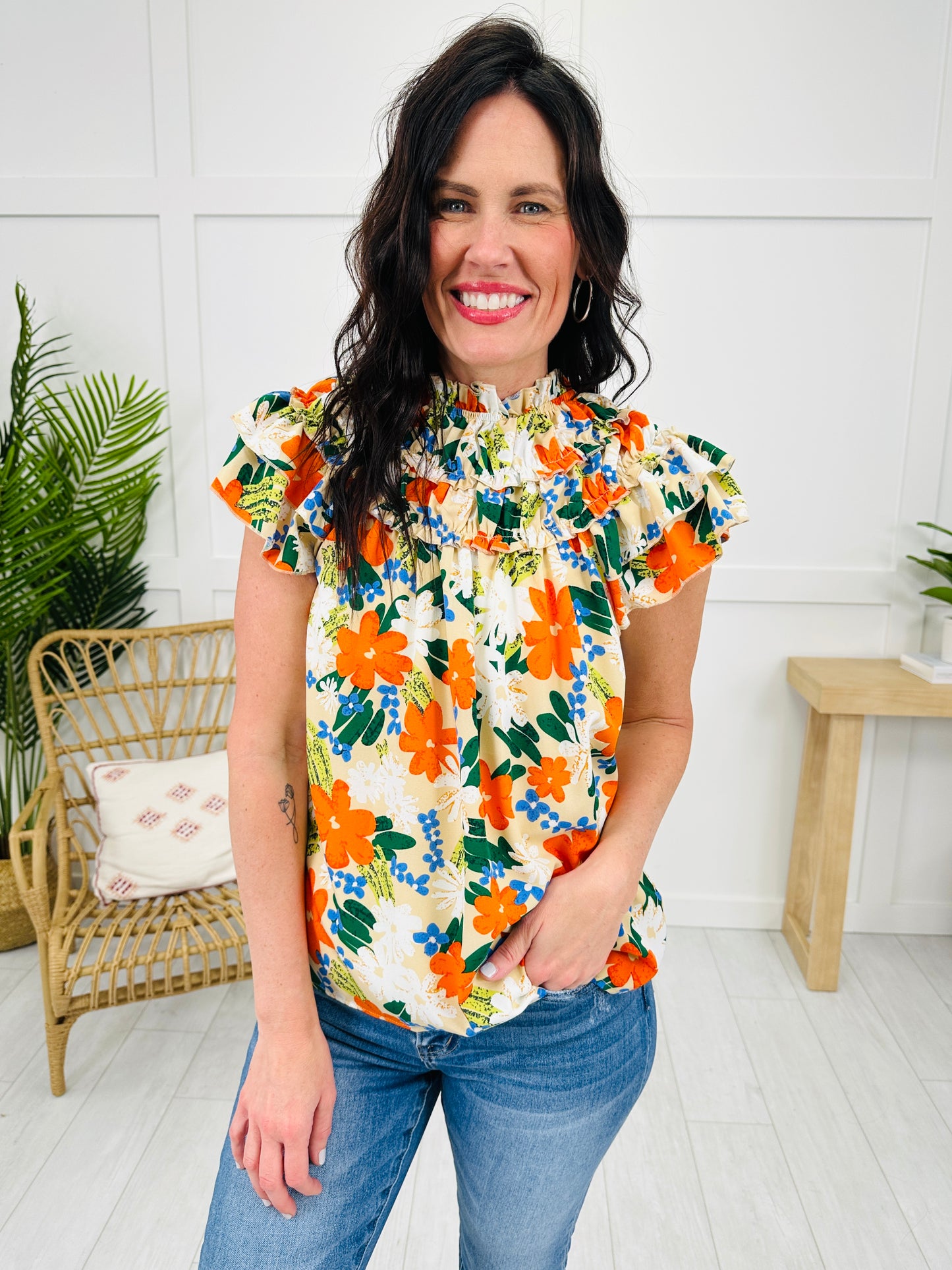 Wildflower Ruffle Top