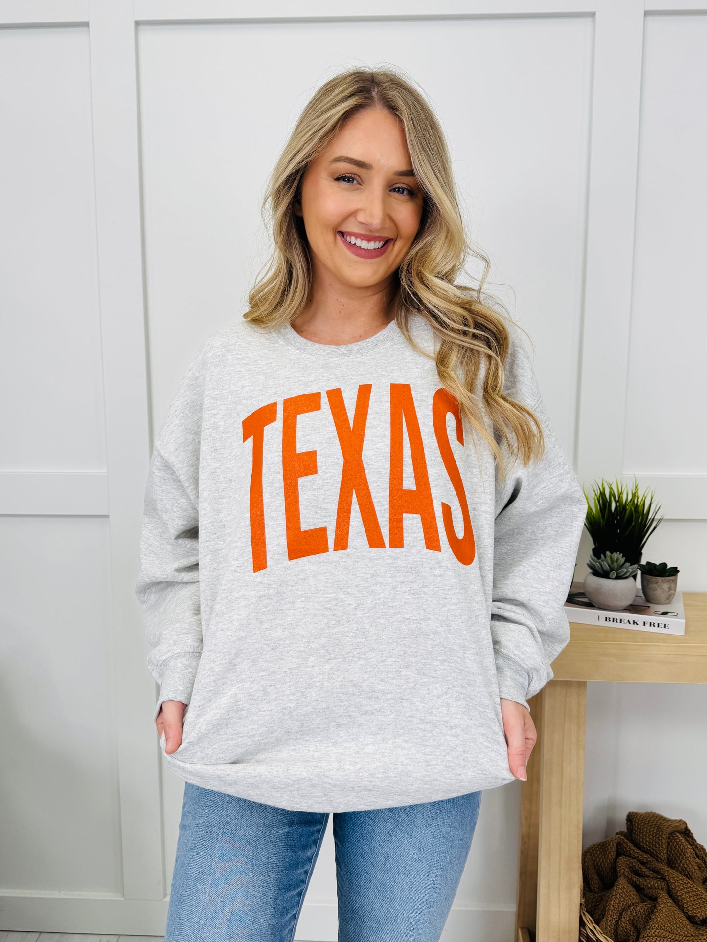 Texas Reversible TX Graphic Crewneck Sweatshirt