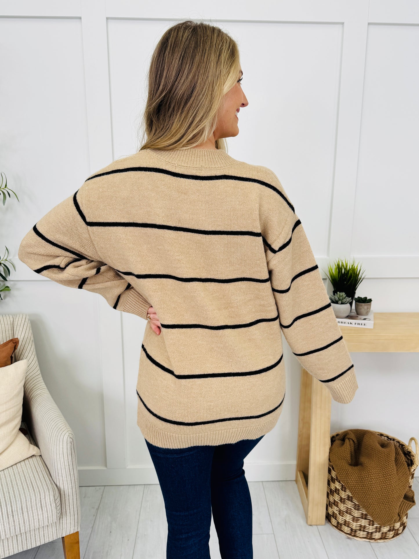 DOORBUSTER! Parallel Paths Sweater in Beige/Black
