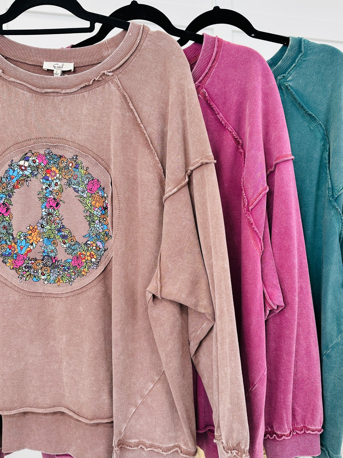 Peaceful Petals Pullover- Multiple Colors!