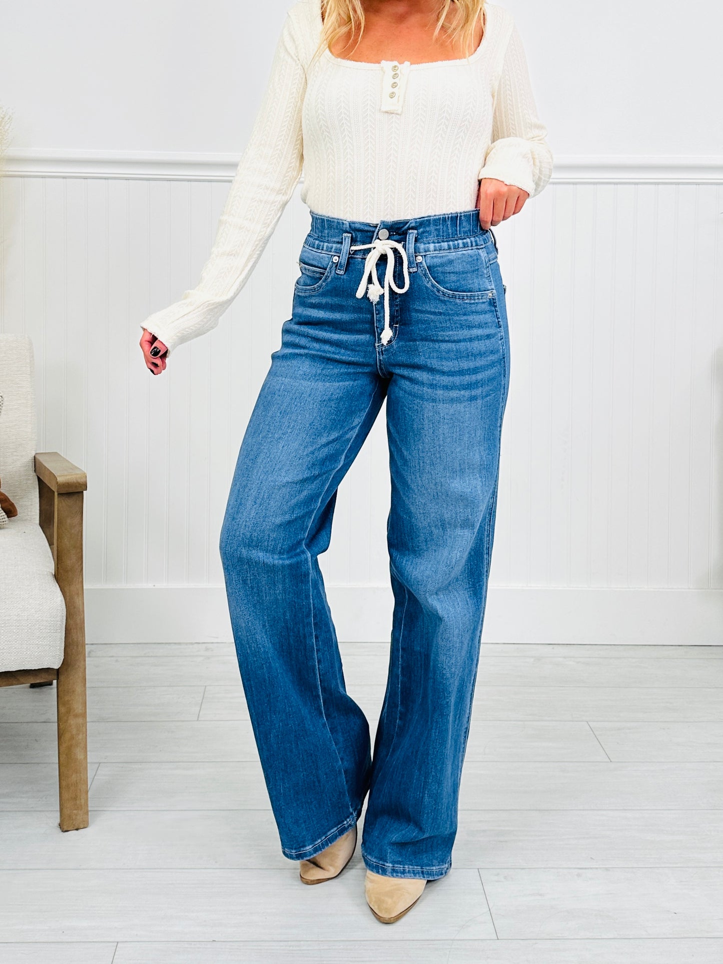MOCO Exclusive Pull it Together Tummy Control Wide Leg Jogger Pants