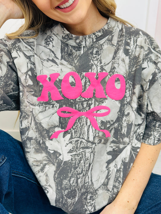 XOXO Camo Graphic Tee