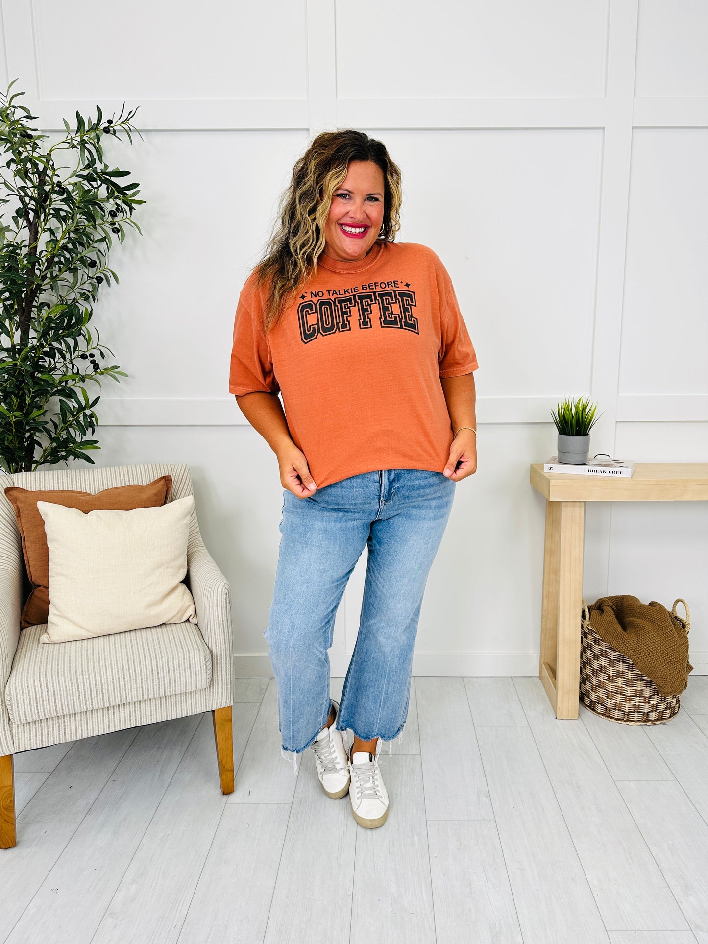 No Talkie Before Coffee Graphic Tee