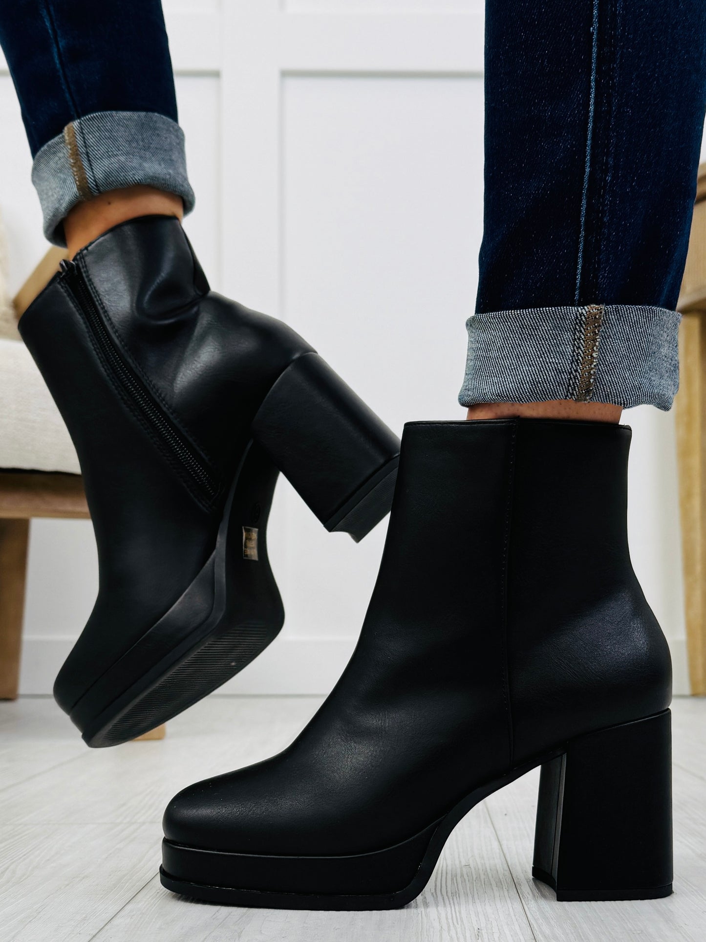 Stepping Out Bootie In Black
