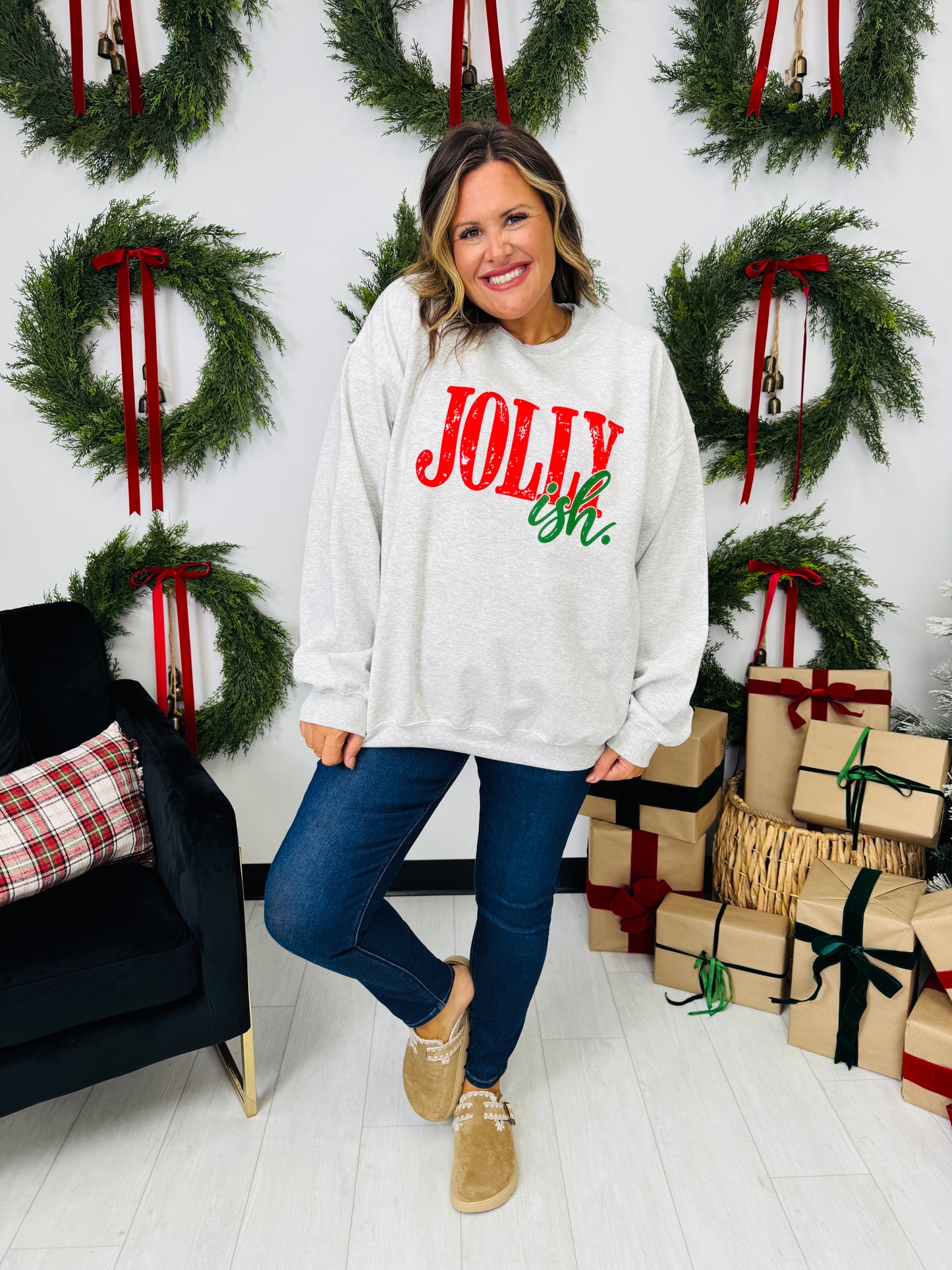Jolly-ish Graphic Crewneck Sweatshirt
