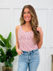 Simply Soft Floral Tank In Raspberry Pink