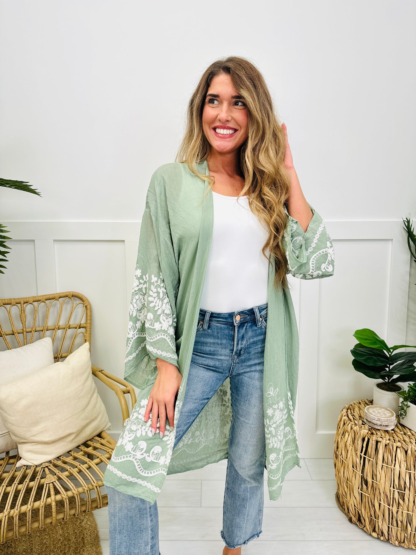 Gentle Grace Kimono in Sage