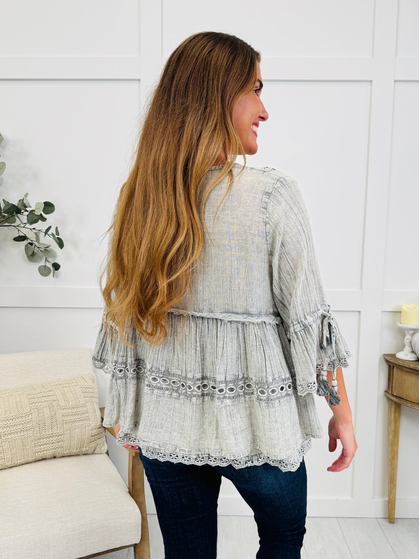 A Gentle Afternoon Top In Sage