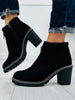 Midnight Zip Booties In Black