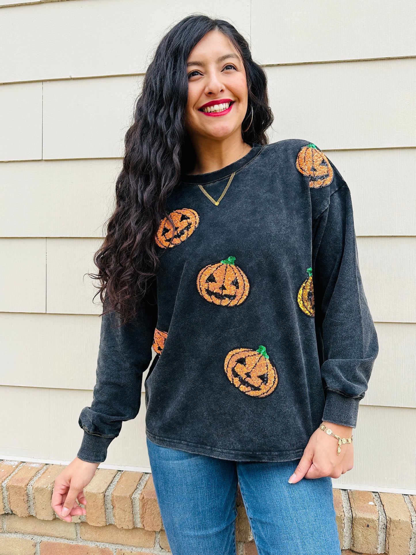 REG/CURVY Carvin' Pumpkins Top