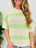 The Modern Stripe Top In Green