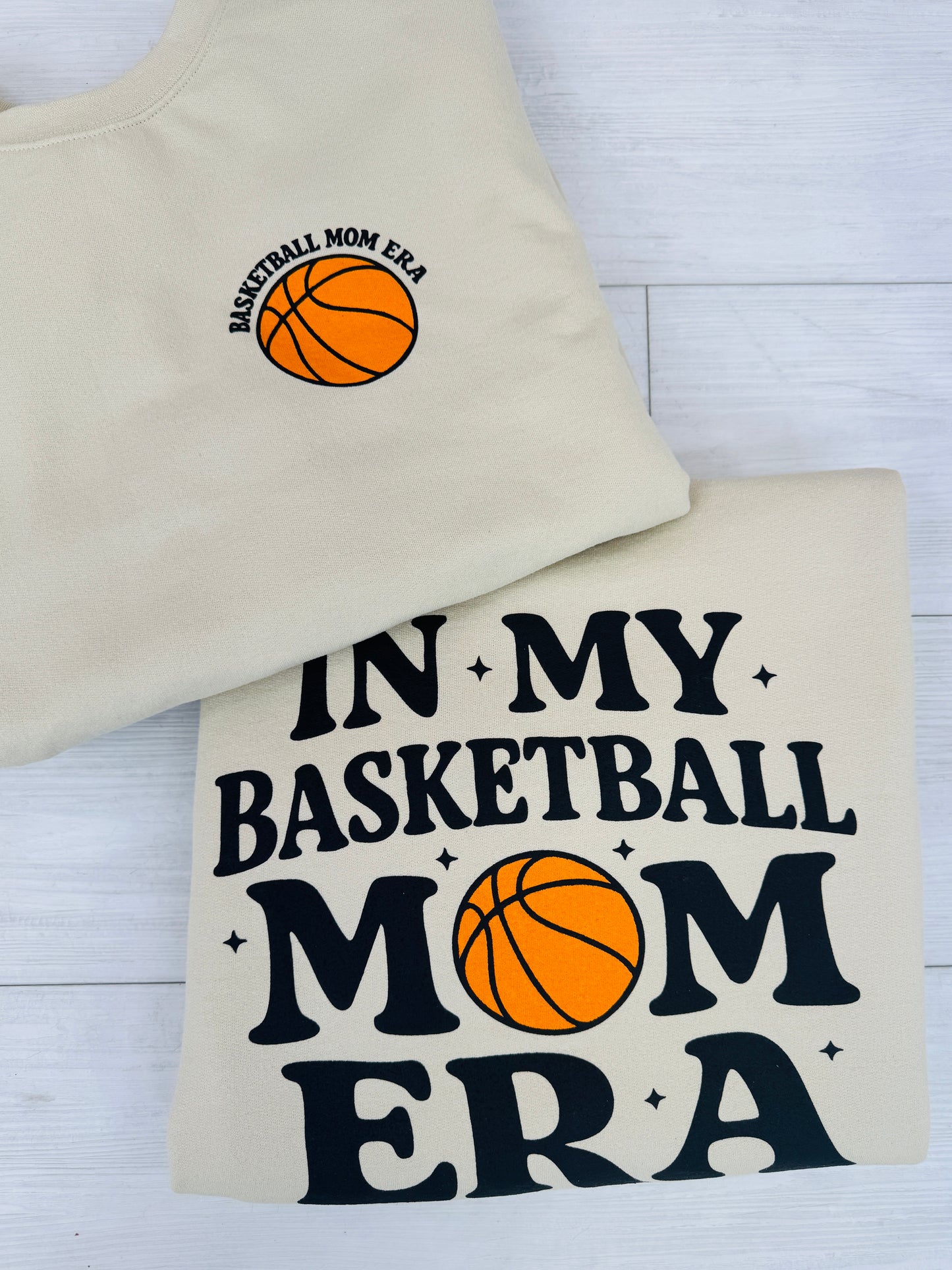 Basketball Mom Era Graphic Crewneck Sweatshirt