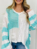 Pastel Motion Pullover in Aqua