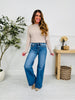 Studded & Styled Tummy Control Wide Leg Jeans