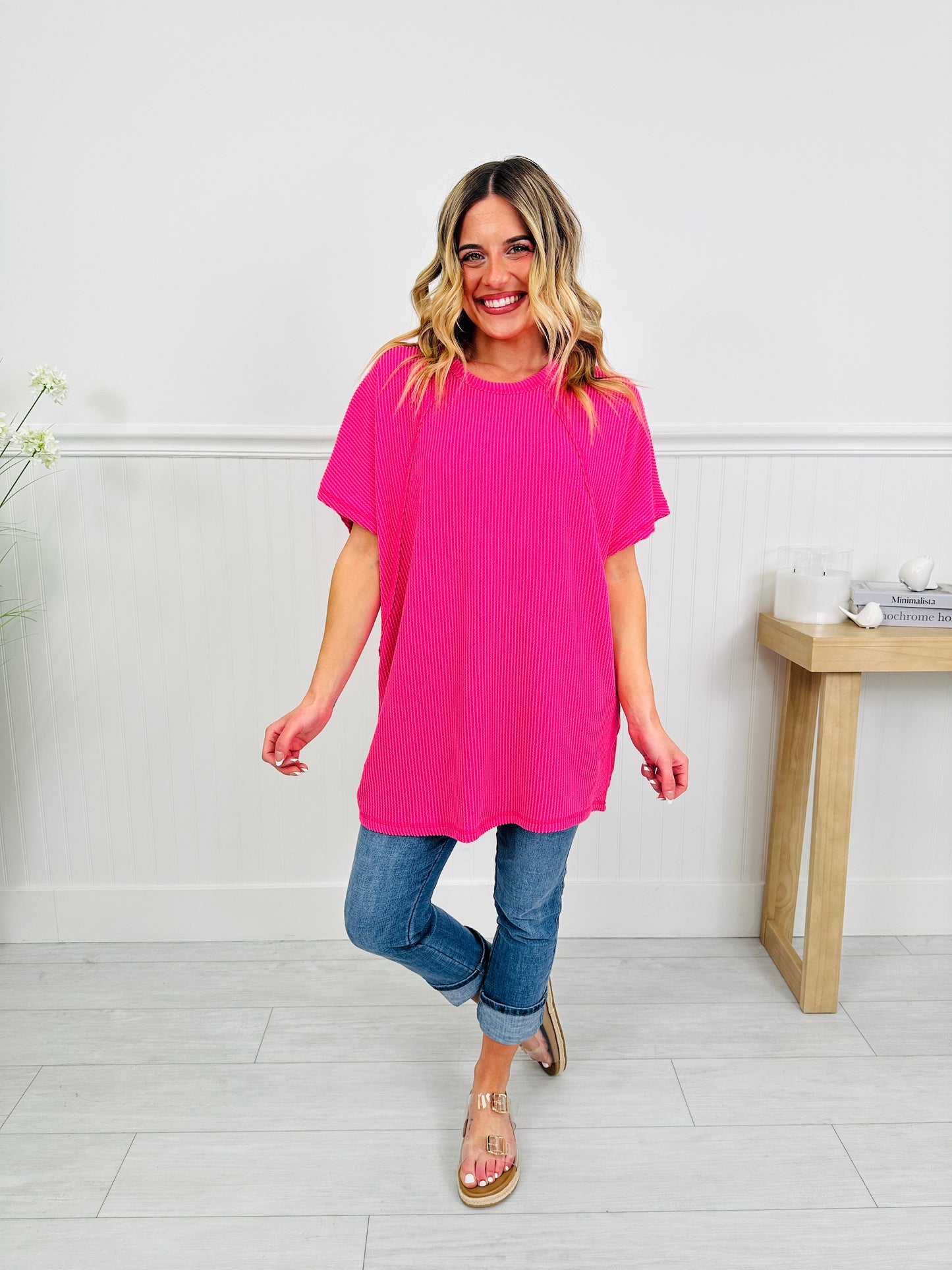 Pop of Color Top in Multiple Colors