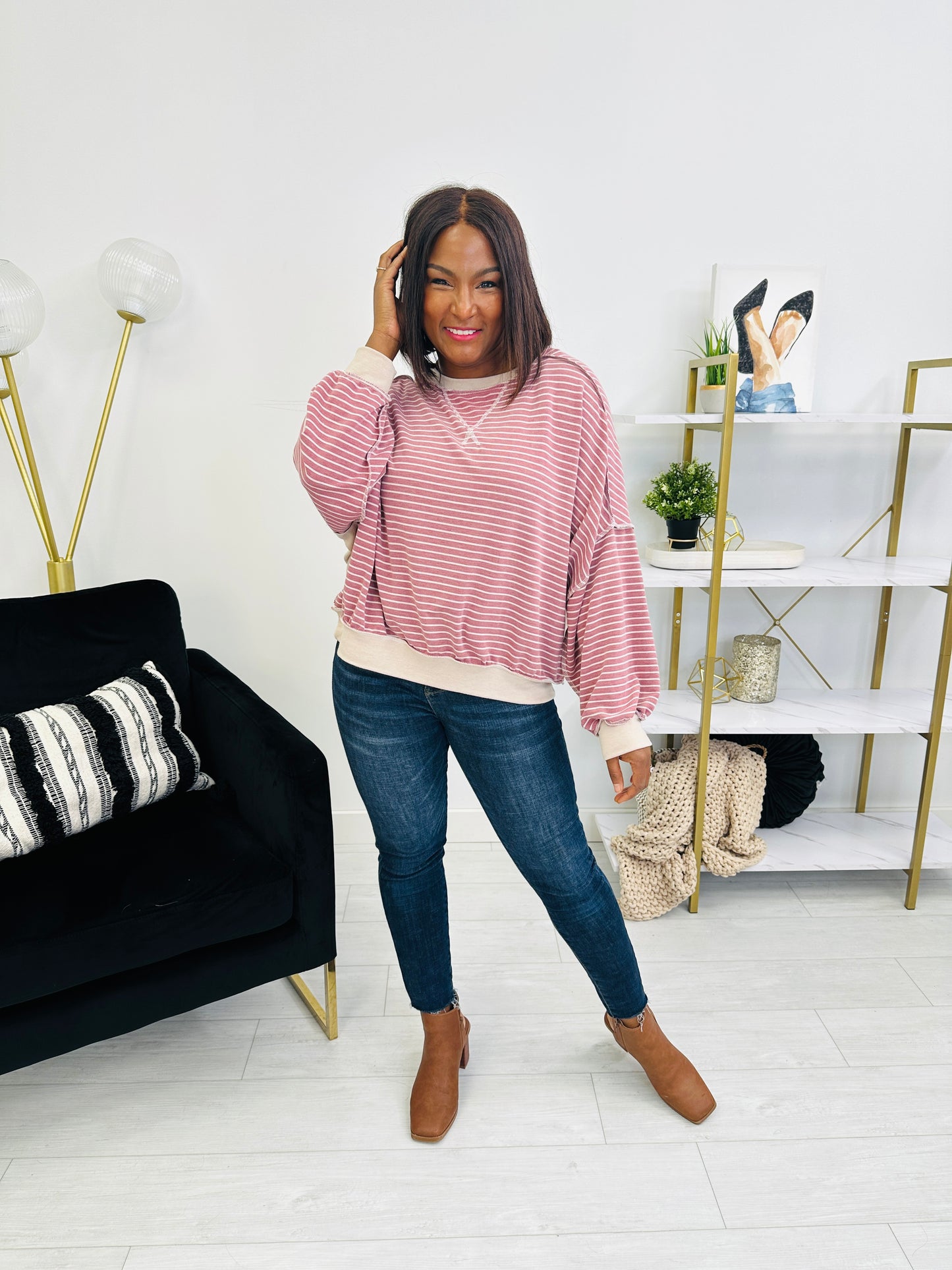 Offbeat Cozy Pullover in Burgundy