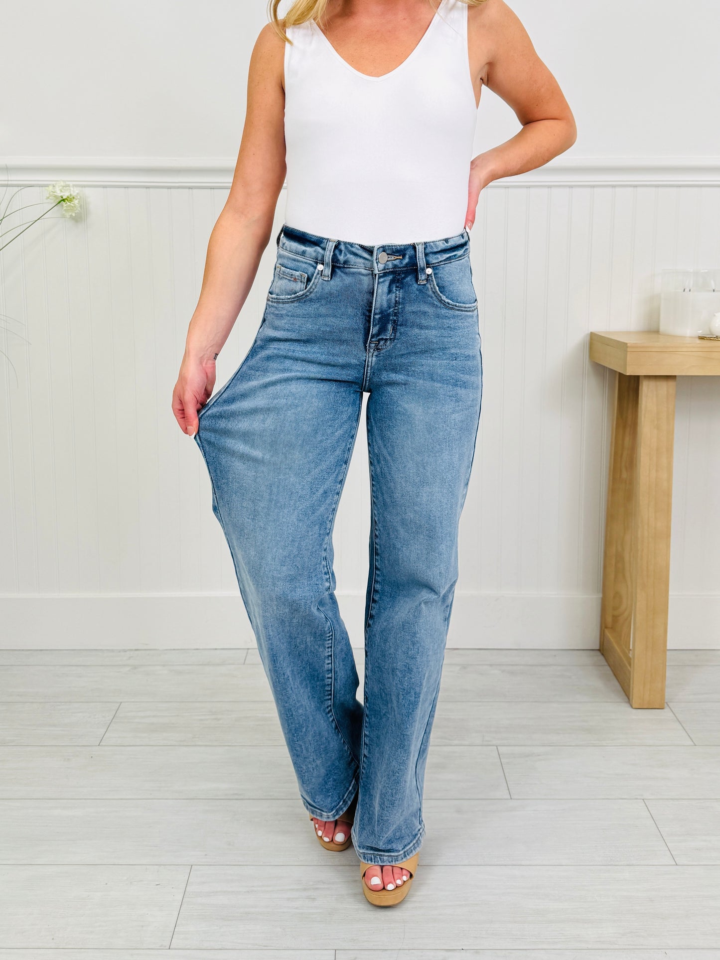 Fit Just Right Wide Leg Jeans With Tummy Control in Four Inseams