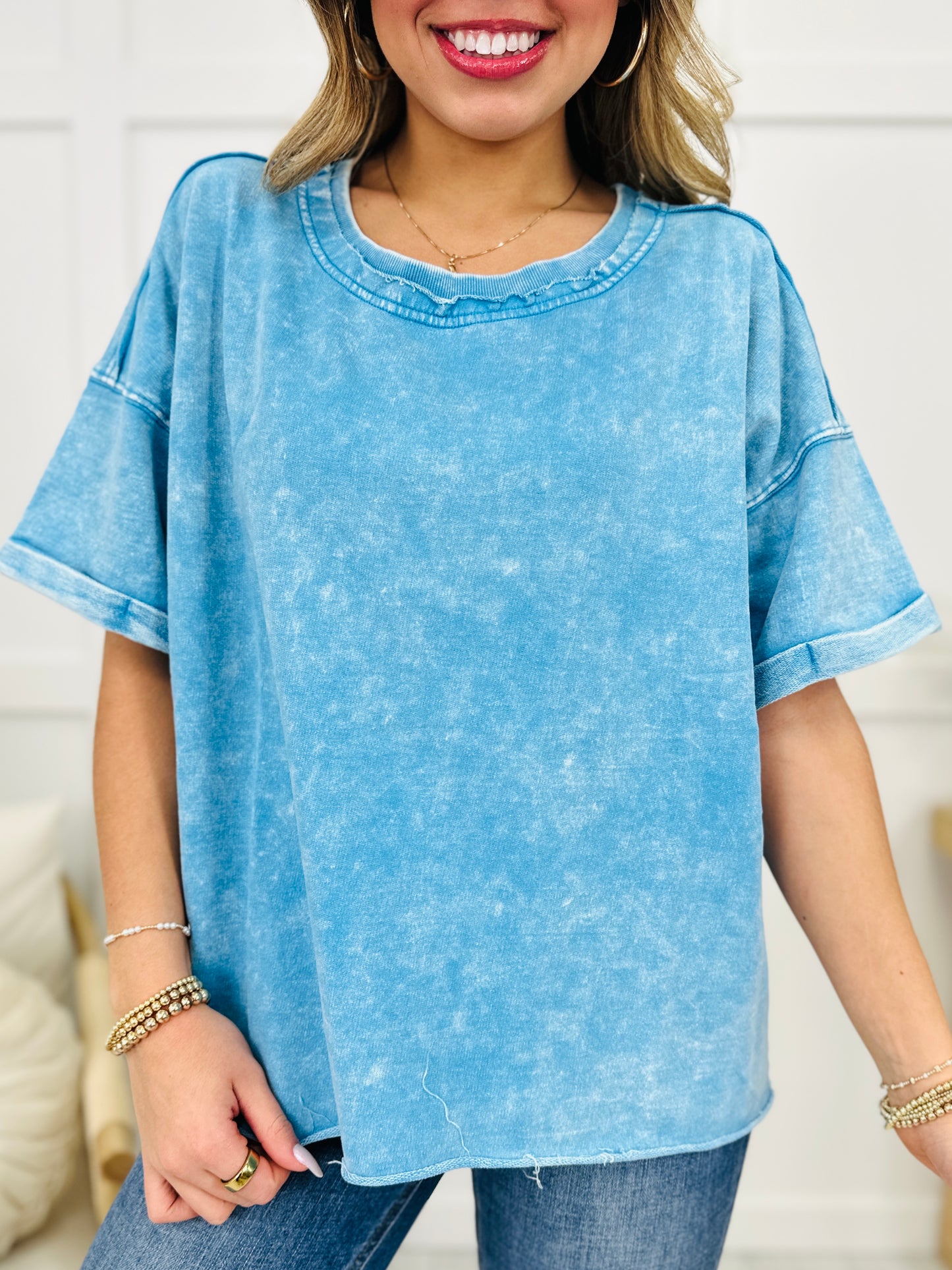 DOORBUSTER! Worn To Perfection Top- Multiple Colors!