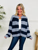 Soft Spot For Stripes Cardigan In Navy