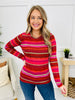 Pattern Of Us Top in Magenta